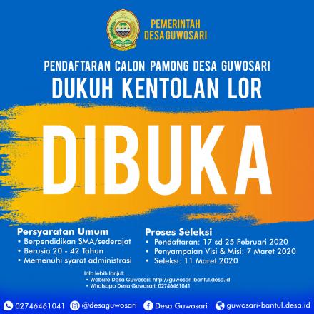 Pembukaan Penerimaan Calon Dukuh Kentolan Lor